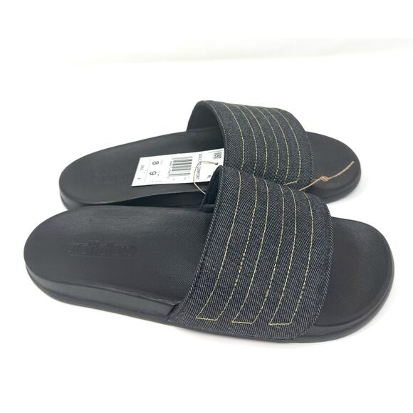 adidas Unisex Adilette Comfort Slide Sandal, Black, Size 8M/9W - Picture 4 of 8